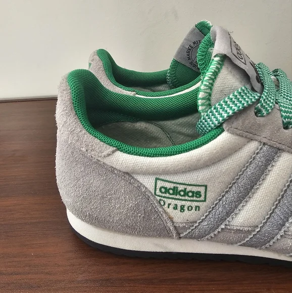 ADIDAS DragonTrainers Men's Gray & Green Sneakers, Shoes - Picture 3 of 9